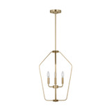 Generation Lighting - GLC1264SB - Four Light Chandelier - Kennan - Satin Brass