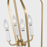 Generation Lighting - GLC1264SB - Four Light Chandelier - Kennan - Satin Brass