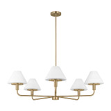 Generation Lighting - GLC1235SB - Five Light Chandelier - Mendota - Satin Brass