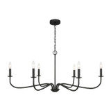 Generation Lighting - GLC1196MBK - Six Light Chandelier - Abells - Midnight Black