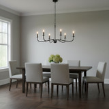 Generation Lighting - GLC1196MBK - Six Light Chandelier - Abells - Midnight Black