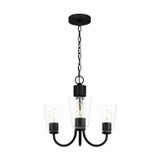 Generation Lighting - GLC1153MBK - Three Light Chandelier - Miles - Midnight Black