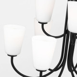 Generation Lighting - GLC1139MBK - Nine Light Chandelier - Miles - Midnight Black