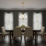 Generation Lighting - GLC1123SB - Three Light Chandelier - Miles - Satin Brass