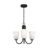 Generation Lighting - GLC1123MBK - Three Light Chandelier - Miles - Midnight Black