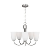 Generation Lighting - GLC1115BS - Five Light Chandelier - Miles - Brushed Nickel