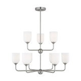 Generation Lighting - GLC1109EN3/BS - Nine Light Chandelier - Emile - Brushed Steel