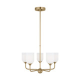 Generation Lighting - GLC1085EN3/SB - Five Light Chandelier - Emile - Satin Brass