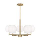 Generation Lighting - GLC1055EN3/SB - Five Light Chandelier - Rory - Satin Brass