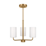 Generation Lighting - GLC1003EN3/SB - Three Light Chandelier - Rhett - Satin Brass