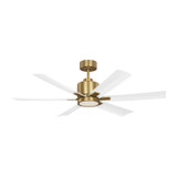 Generation Lighting - 6FLSM52BBSD - 52"Ceiling Fan - Flera Smart 52 LED - Burnished Brass