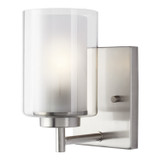 Generation Lighting - 4137301EN3-962 - One Light Wall / Bath Sconce - Elmwood Park - Brushed Nickel