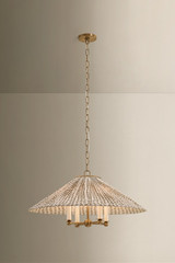 Mitzi - H1198804B-PBR - Four Light Chandelier - Isla - Patina Brass