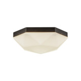 Alora - FM424512MBOP - Two Light Flush Mount - Krysta - Matte Black/Opal Glass