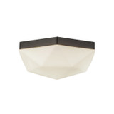 Alora - FM424512MBOP - Two Light Flush Mount - Krysta - Matte Black/Opal Glass