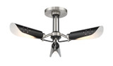 George Kovacs - P1693-691 - Three Light Semi Flush Mount - Turbine - Coal With Brushed Nickel