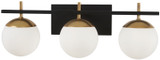 George Kovacs - P1353-618 - Three Light Bath - Alluria - Weathered Black W/Autumn Gold