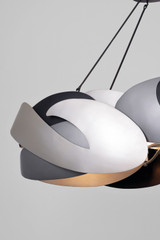 George Kovacs - P1335-780 - Six Light Island Pendant - Metalo Misto - Coal With Atlas And Midnight S