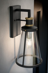 Kichler - 59147BKT - One Light Outdoor Wall Mount - Talman - Textured Black