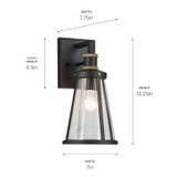 Kichler - 59146BKT - One Light Outdoor Wall Mount - Talman - Textured Black
