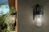 Kichler - 59124BKT - One Light Outdoor Wall Mount - Brix - Textured Black