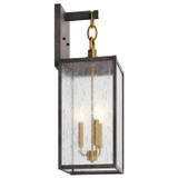 Kichler - 59009WZC - Three Light Outdoor Wall Mount - Lahden - Weathered Zinc