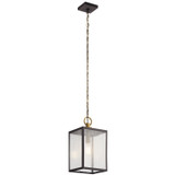 Kichler - 59008WZC - One Light Outdoor Pendant/Semi Flush Mount - Lahden - Weathered Zinc