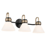 Kichler - 55155BK - Three Light Bath - Farum - Black