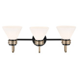 Kichler - 55155BK - Three Light Bath - Farum - Black
