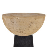 Arteriors - FAC02 - Accent Table - Dorian - Chai Travertine/Black