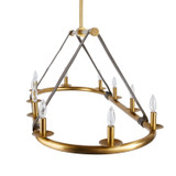 Arteriors - DRI02 - Ten Light Linear Chandelier - Englewood - Antique Brass/Moss