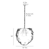 Arteriors - 89646 - One Light Chandelier - Finley - White