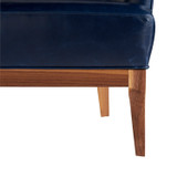 Arteriors - 8152 - Upholstery - Chair - Laurette - Indigo Leather/Walnut