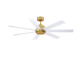 Fanimation - FPD6865BSMW - 56"Ceiling Fan - Pendry 56 - Brushed Satin Brass