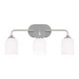 Generation Lighting. - GLV1023BS - Three Light Vanity - Emile - Brushed Steel