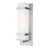 Generation Lighting. - 8520701EN3-04 - One Light Outdoor Wall Lantern - Alban - Satin Aluminum
