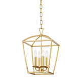 Hudson Valley - 8311-GL - Four Light Pendant - Bryant - Gold Leaf