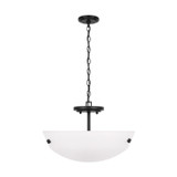 Generation Lighting. - 7715202-112 - Two Light Semi-Flush Convertible Pendant - Kerrville - Midnight Black