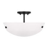 Generation Lighting. - 7715202-112 - Two Light Semi-Flush Convertible Pendant - Kerrville - Midnight Black