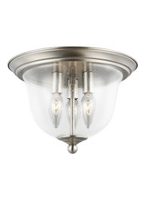 Generation Lighting. - 7514503-962 - Three Light Flush Mount - Belton - Brushed Nickel