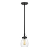 Generation Lighting. - 6114501-112 - One Light Mini-Pendant - Belton - Midnight Black