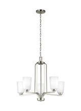 Generation Lighting. - 3128905-962 - Five Light Chandelier - Franport - Brushed Nickel
