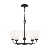 Generation Lighting. - 3115205-112 - Five Light Chandelier - Kerrville - Midnight Black