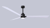 Matthews Fan Company - AKLK-BK-MWH-72 - 72"Ceiling Fan - Alessandra - LK - Matte Black