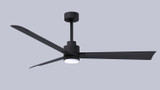 Matthews Fan Company - AKLK-BK-BK-56 - 56"Ceiling Fan - Alessandra - LK - Matte Black