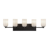 Kuzco Lighting - VL57732-BK/GO - Five Light Vanity - Nola - Black/Glossy Opal Glass