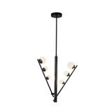 Kuzco Lighting - PD55520-BK/OP - LED Pendant - Juniper - Black/Opal Glass