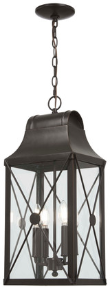 Minka-Lavery - 73297-143C - Four Light Outdoor Chain Hung - De Luz - Oil Rubbed Bronze W/ Gold High