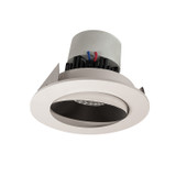 Nora Lighting - NPR-4RCCDXBW - Adjustable Trim - LED Pearl - Black Reflector / White Flange