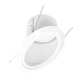 Nora Lighting - NLRS-6S12L140W - LED Baffle Trim - Rec Slope 6" Trim - White Baffle / White Flange